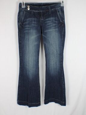 ZCO Premium Vintage Y2K Bling Rhinestone Embroidered Back Pocket Jeans Size 3